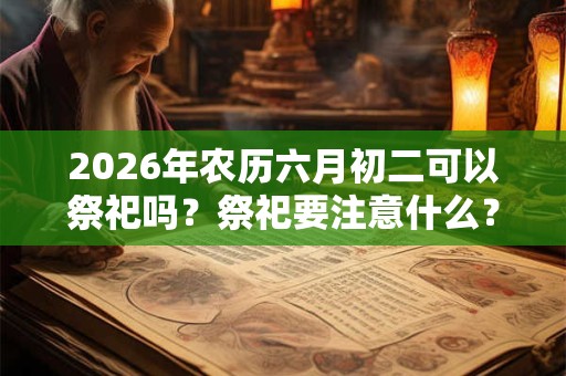 2026年农历六月初二可以祭祀吗？祭祀要注意什么？