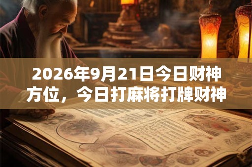 2026年9月21日今日财神方位，今日打麻将打牌财神方位