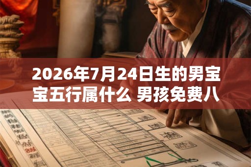 2026年7月24日生的男宝宝五行属什么 男孩免费八字起名