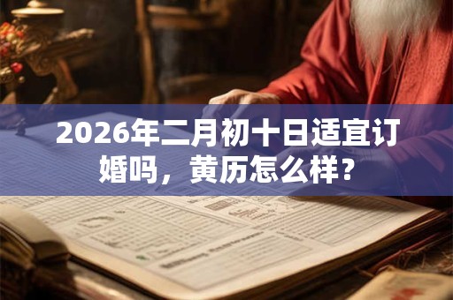 2026年二月初十日适宜订婚吗，黄历怎么样？