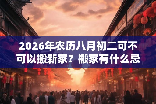 2026年农历八月初二可不可以搬新家?搬家有什么忌讳? 2026年农历八月初二可不可以搬新家?搬家有什么忌讳?