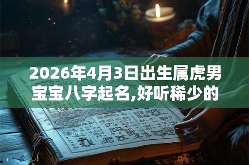 2026年4月3日出生属虎男宝宝八字起名,好听稀少的男宝宝名字