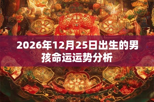 2026年12月25日出生的男孩命运运势分析 2026年12月25日出生的男孩命运运势分析