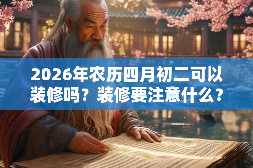 2026年农历四月初二可以装修吗?装修要注意什么? 2026年农历四月初二可以装修吗?装修要注意什么?