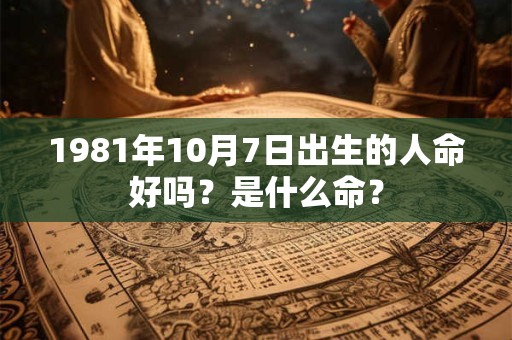 1981年10月7日出生的人命好吗？是什么命？