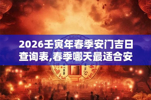 2026壬寅年春季安门吉日查询表,春季哪天最适合安门? 2026壬寅年春季安门吉日查询表,春季哪天最适合安门?