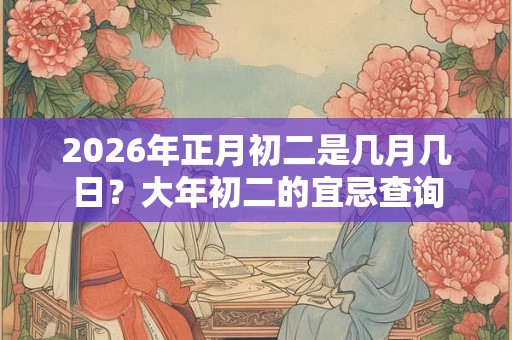 2026年正月初二是几月几日？大年初二的宜忌查询