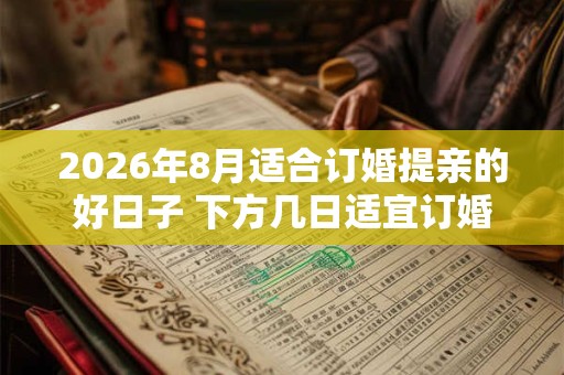 2026年8月适合订婚提亲的好日子 下方几日适宜订婚