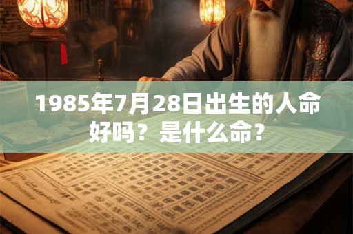 1985年7月28日出生的人命好吗？是什么命？