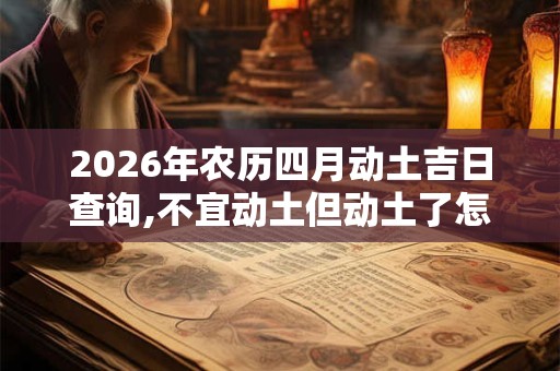 2026年农历四月动土吉日查询,不宜动土但动土了怎么办
