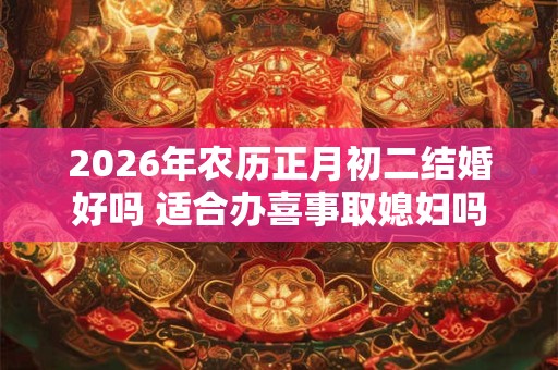 2026年农历正月初二结婚好吗 适合办喜事取媳妇吗 2026年农历正月初二结婚好吗 适合办喜事取媳妇吗