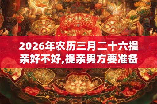2026年农历三月二十六提亲好不好,提亲男方要准备什么? 2026年农历三月二十六提亲好不好,提亲男方要准备什么?