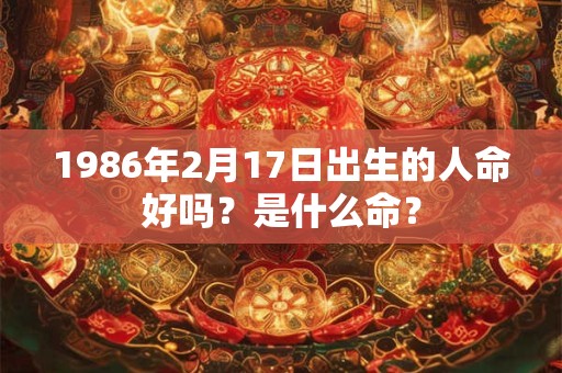 1986年2月17日出生的人命好吗?是什么命? 1986年2月17日出生的人命好吗?是什么命?