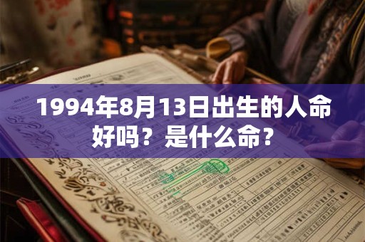 1994年8月13日出生的人命好吗？是什么命？