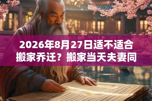 2026年8月27日适不适合搬家乔迁？搬家当天夫妻同房好吗？