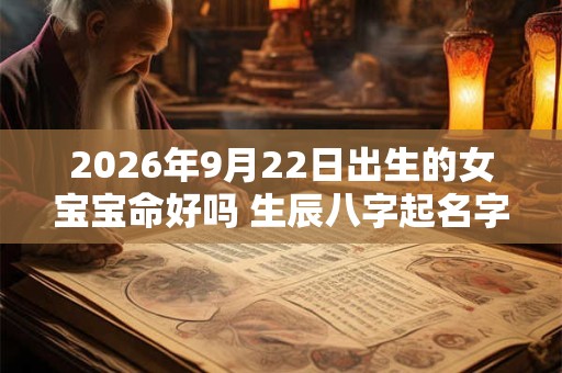 2026年9月22日出生的女宝宝命好吗 生辰八字起名字