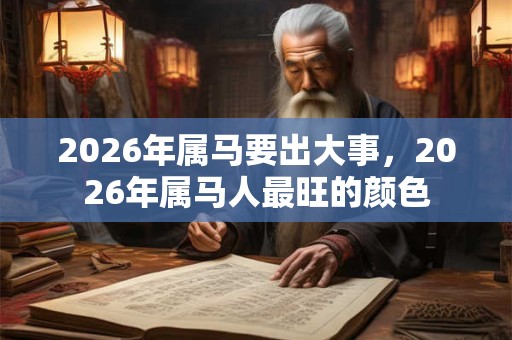 2026年属马要出大事,2026年属马人最旺的颜色 2026年属马要出大事,2026年属马人最旺的颜色