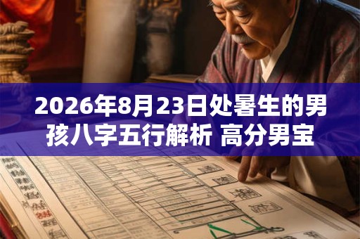 2026年8月23日处暑生的男孩八字五行解析 高分男宝宝取名字