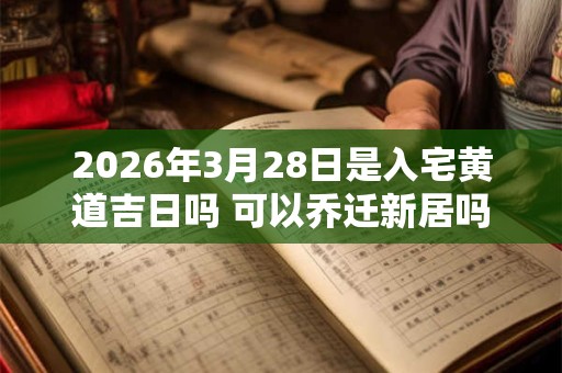 2026年3月28日是入宅黄道吉日吗 可以乔迁新居吗