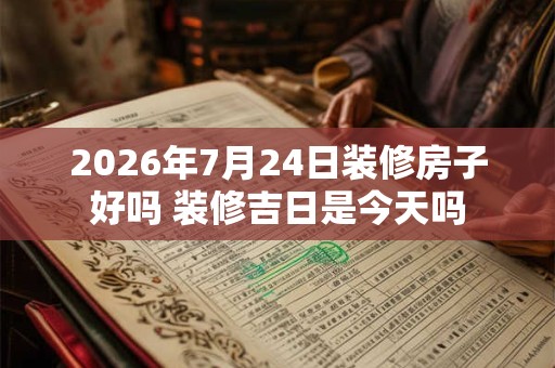 2026年7月24日装修房子好吗 装修吉日是今天吗