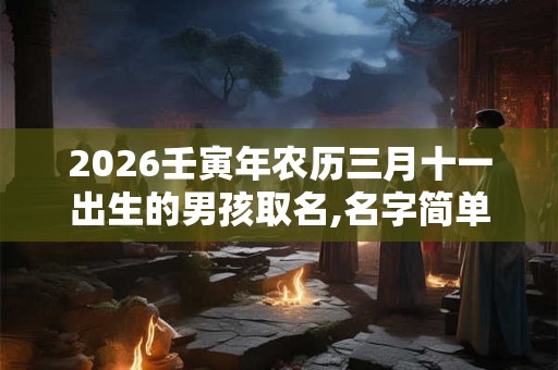 2026壬寅年农历三月十一出生的男孩取名,名字简单大气