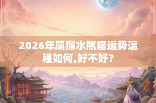 2026年属猴水瓶座运势运程如何,好不好？