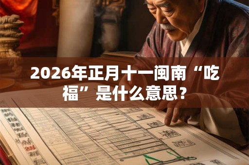 2026年正月十一闽南“吃福”是什么意思? 2026年正月十一闽南“吃福”是什么意思?