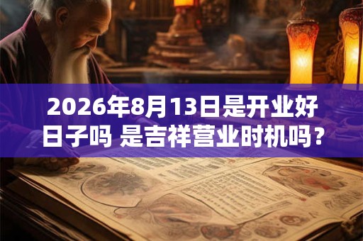 2026年8月13日是开业好日子吗 是吉祥营业时机吗？