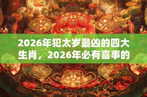 2026年犯太岁最凶的四大生肖，2026年必有喜事的生肖