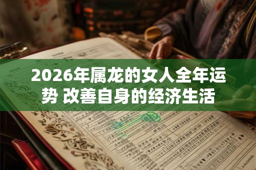 2026年属龙的女人全年运势 改善自身的经济生活