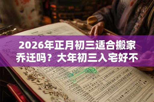 2026年正月初三适合搬家乔迁吗?大年初三入宅好不 2026年正月初三适合搬家乔迁吗?大年初三入宅好不