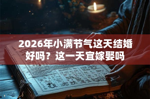 2026年小满节气这天结婚好吗?这一天宜嫁娶吗 2026年小满节气这天结婚好吗?这一天宜嫁娶吗