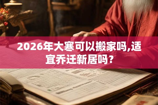 2026年大寒可以搬家吗,适宜乔迁新居吗? 2026年大寒可以搬家吗,适宜乔迁新居吗?