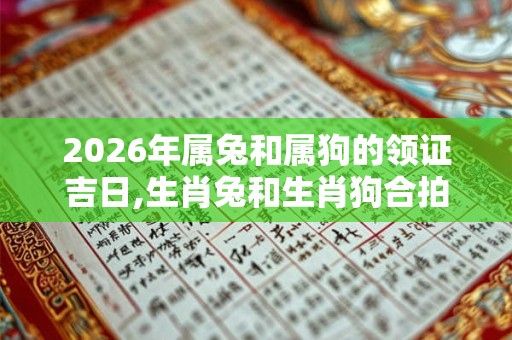 2026年属兔和属狗的领证吉日,生肖兔和生肖狗合拍不