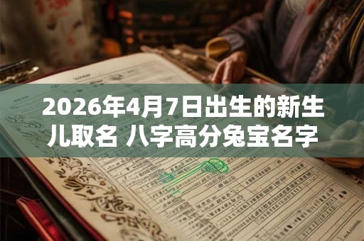 2026年4月7日出生的新生儿取名 八字高分兔宝名字