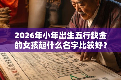 2026年小年出生五行缺金的女孩起什么名字比较好？
