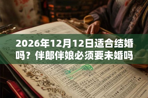 2026年12月12日适合结婚吗?伴郎伴娘必须要未婚吗? 2026年12月12日适合结婚吗?伴郎伴娘必须要未婚吗?