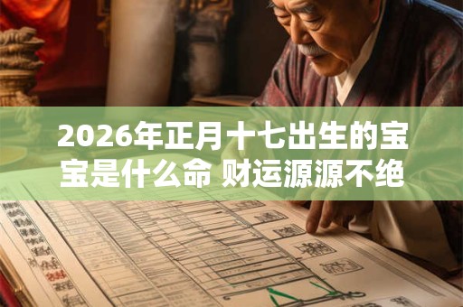 2026年正月十七出生的宝宝是什么命 财运源源不绝