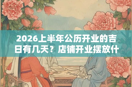 2026上半年公历开业的吉日有几天?店铺开业摆放什么招财 2026上半年公历开业的吉日有几天?店铺开业摆放什么招财