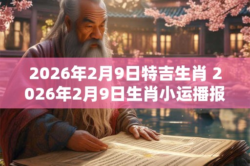 2026年2月9日特吉生肖 2026年2月9日生肖小运播报