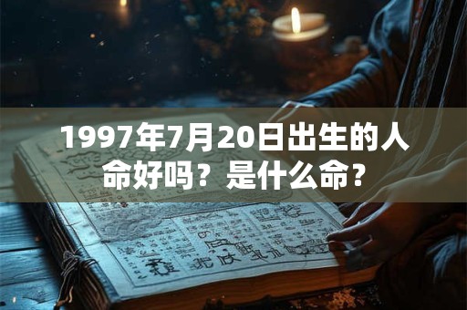1997年7月20日出生的人命好吗？是什么命？