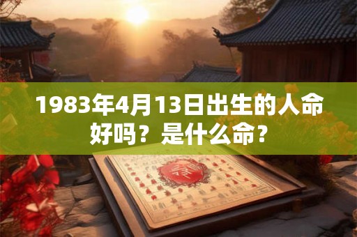 1983年4月13日出生的人命好吗？是什么命？