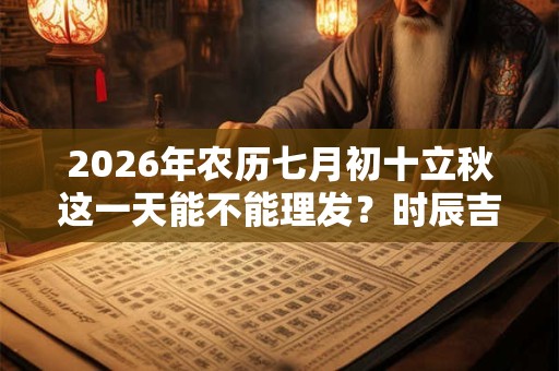 2026年农历七月初十立秋这一天能不能理发？时辰吉凶