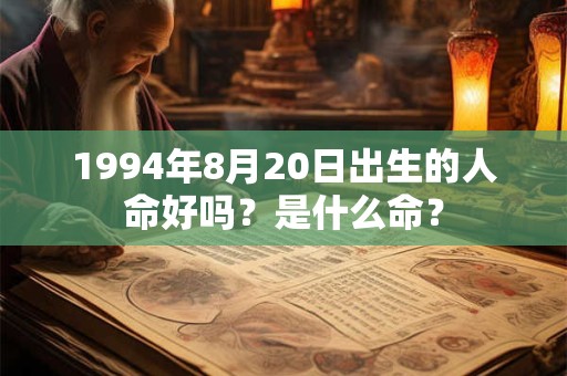 1994年8月20日出生的人命好吗？是什么命？