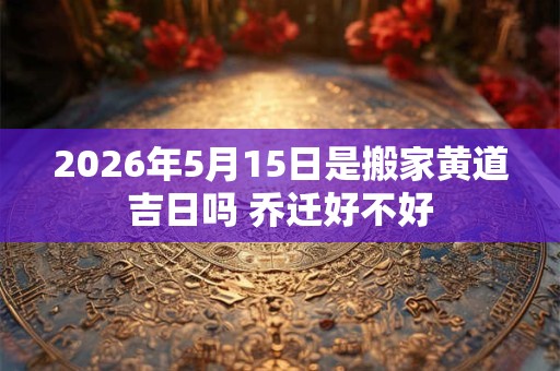 2026年5月15日是搬家黄道吉日吗 乔迁好不好 2026年5月15日是搬家黄道吉日吗 乔迁好不好