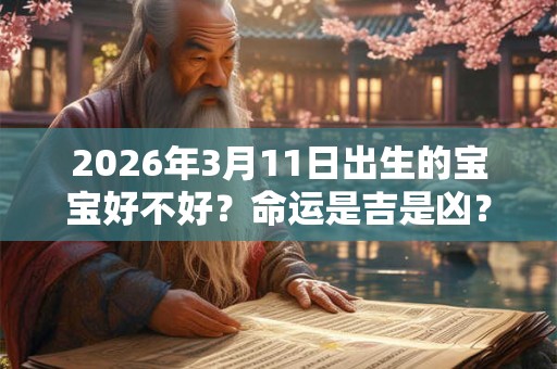 2026年3月11日出生的宝宝好不好？命运是吉是凶？