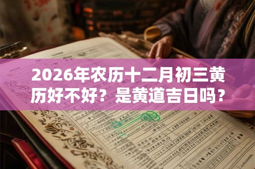2026年农历十二月初三黄历好不好?是黄道吉日吗? 2026年农历十二月初三黄历好不好?是黄道吉日吗?