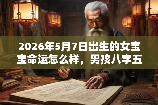 2026年5月7日出生的女宝宝命运怎么样,男孩八字五行命运 2026年5月7日出生的女宝宝命运怎么样,男孩八字五行命运