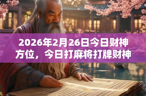 2026年2月26日今日财神方位,今日打麻将打牌财神方位 2026年2月26日今日财神方位,今日打麻将打牌财神方位