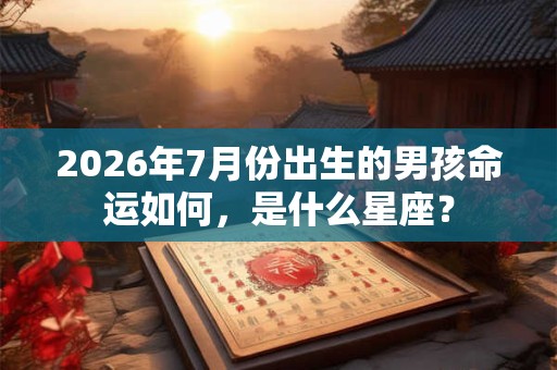 2026年7月份出生的男孩命运如何，是什么星座？